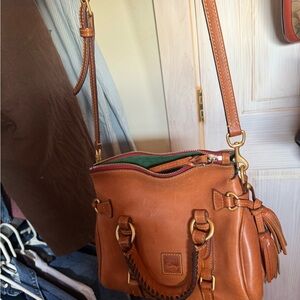 Dooney & Bourke Tan Leather Crossbody Bag